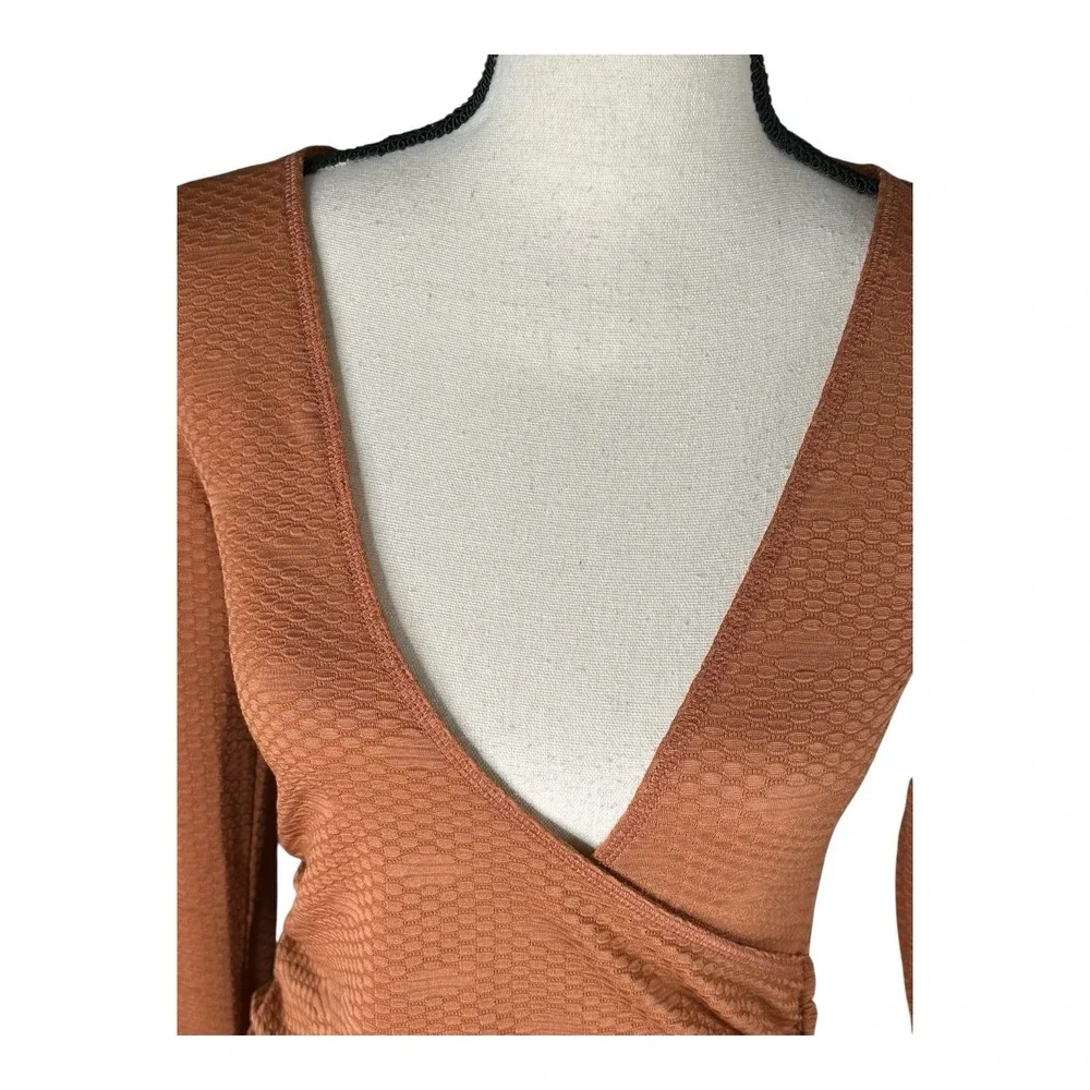 NEW Free people penny mesa combo‎ wrap long sleeve top small